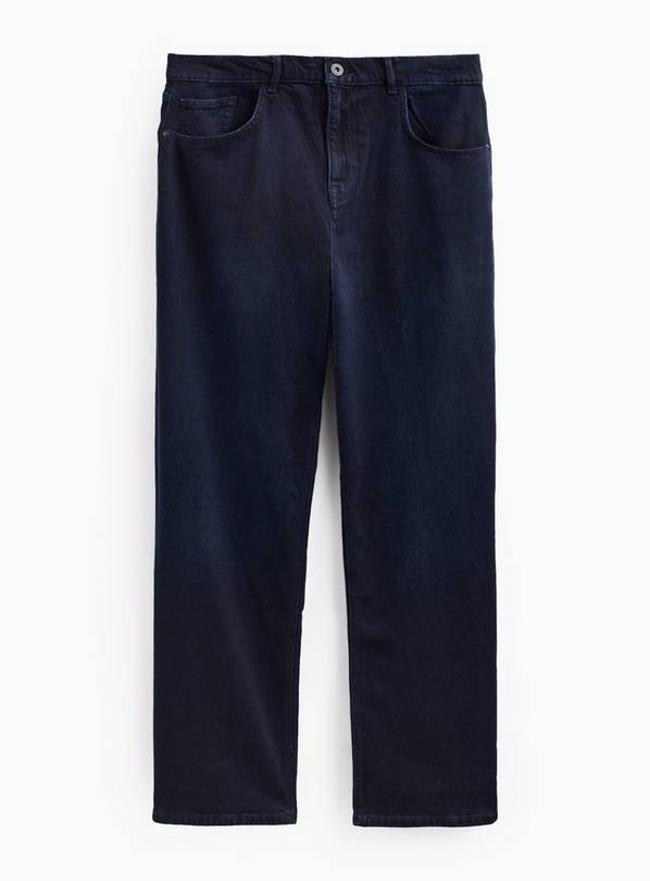 Dark Wash Loose Fit Stretch Jeans 40L